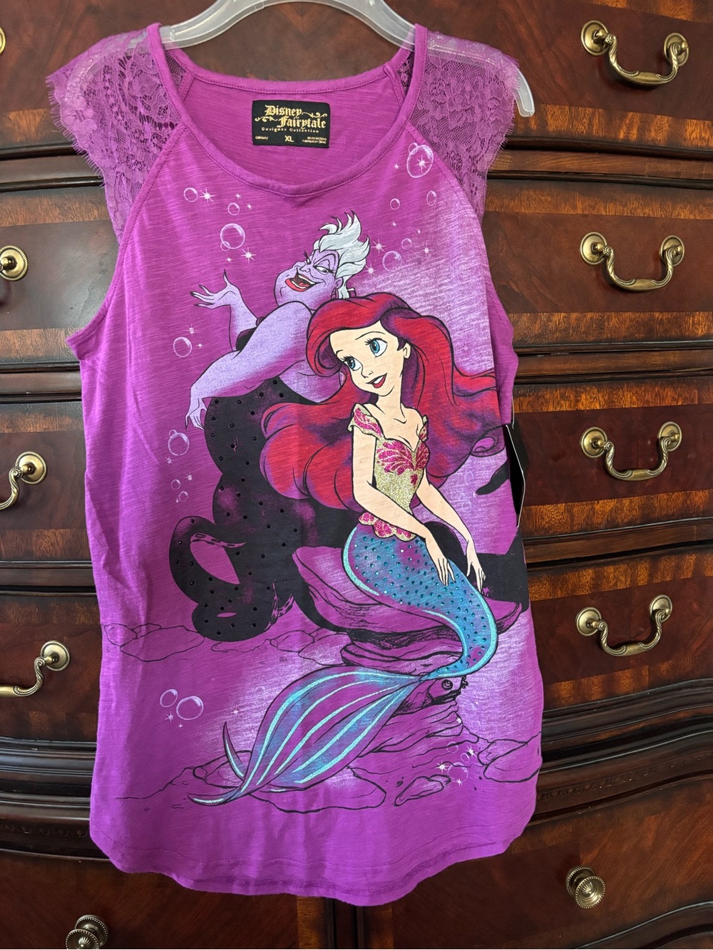Disney Designer Fairytale Collection Heros & Villains Ariel Ursula Lace Tank Top